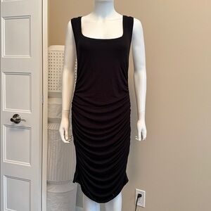 Daily Practice shirred Black Sleeveless Dress